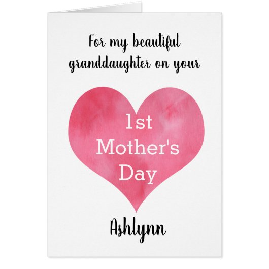 孫パーソナライズされた娘1日の母 (正面)