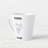 孫パーソナライズされた孫ギフト祖父 カフェラテマグ (左アングル)