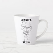 孫パーソナライズされた孫ギフト祖父 カフェラテマグ (右)