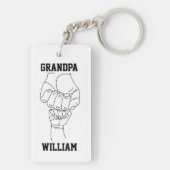 孫パーソナライズされた孫ギフト祖父 キーホルダー (裏面)