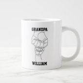 孫パーソナライズされた孫ギフト祖父 ジャンボコーヒーマグカップ (右)