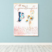 孫パーソナライズされた宛の手紙 キャンバスプリント (インサイチュ (ウッドフロア))