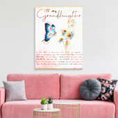 孫パーソナライズされた宛の手紙 キャンバスプリント (インサイチュ (リビング))