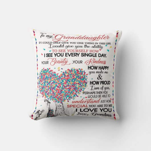 孫パーソナライズされた宛の手紙 クッション (正面)