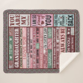 孫パーソナライズされた宛の手紙 シェルパブランケット (正面(横))