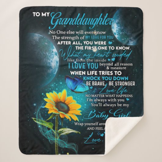 孫パーソナライズされた宛の手紙 シェルパブランケット (正面)