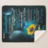 孫パーソナライズされた宛の手紙 シェルパブランケット (正面(横))