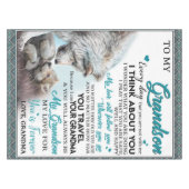 孫パーソナライズされた宛の手紙 テーブルクロス (正面(横))