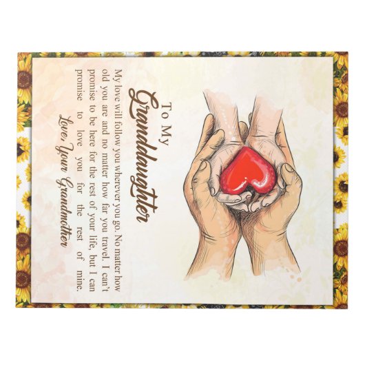 孫パーソナライズされた宛の手紙 ノートパッド (正面)