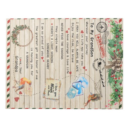 孫パーソナライズされた宛の手紙 ノートパッド (正面)