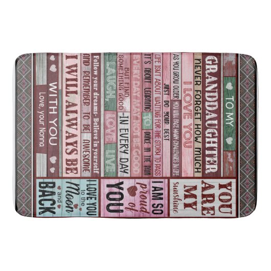 孫パーソナライズされた宛の手紙 バスマット (正面)