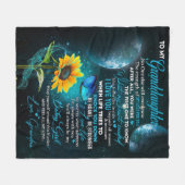 孫パーソナライズされた宛の手紙 フリースブランケット (正面(横))