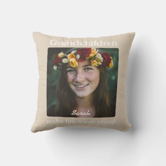 孫パーソナライズされた用クッション クッション (裏面)