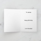 孫パーソナライズされた用ゲーム誕生日カード+ カード (内部)