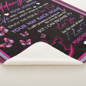 孫パーソナライズされた蝶のフリース シェルパブランケット (3/4)