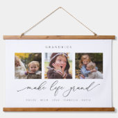 孫パーソナライズされた達が人生を壮大にする写真 吊り下げ型タペストリー (正面)
