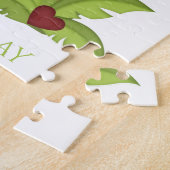 孫ファースト誕生日かわいいライオン ジグソーパズル (側面)