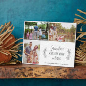 孫フォトコラージュおばあちゃん フォトプラーク (側面)