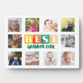 孫フォトコラージュ最高のグランパ・エバーギフト フォトプラーク (正面)