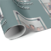 孫フォトメリークリスマスおばあちゃんグリーン ラッピングペーパー (ロールコーナー)