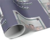 孫フォトメリークリスマスおばあちゃん紫 ラッピングペーパー (ロールコーナー)