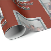 孫フォトメリークリスマスおばあちゃん赤 ラッピングペーパー (ロールコーナー)