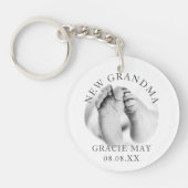 孫ベビー写真新おばあちゃんアクリルキーチェーン キーホルダー (正面)