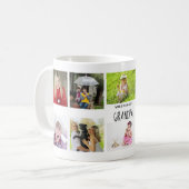 孫マグの祖父10xフォトコラージュ コーヒーマグカップ (正面左)