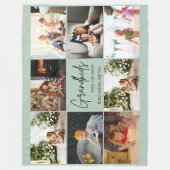 孫ミニマル達が人生をグランド8フォトコラージュ フリースブランケット (正面)