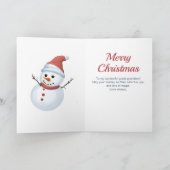 孫メリー素晴らしクリスマス雪だるま シーズンカード (内部)