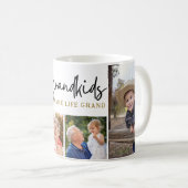 孫モダン達が人生を大きく4フォトコラージュ コーヒーマグカップ (正面右)