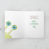 孫モンスターハグ聖パトリックの日のシャムロック カード (内部)