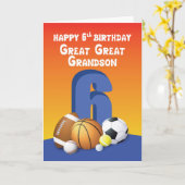 孫六素晴らし番誕生日スポーツ素晴らしボール カード (黄色い花)