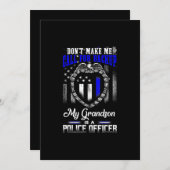 孫動揺しては警察官のプレゼントだ 招待状 (正面/裏面)