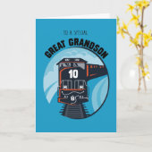 孫十素晴らし誕生日列車リトルボーイ カード (黄色い花)