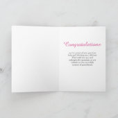 孫娘おめでとうございますベビーガールペンギン カード (内部)