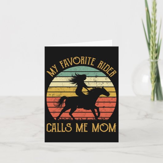 孫娘からの馬のギフト私のライダお気に入りのーCa カード (正面)