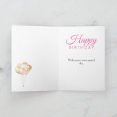 孫娘かわいらし誕生日バルーン カード (内部)