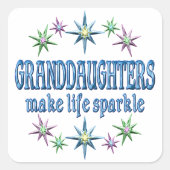 孫娘が輝く スクエアシール (正面)