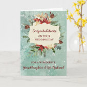 孫娘と夫おめでとうございます カード (黄色い花)