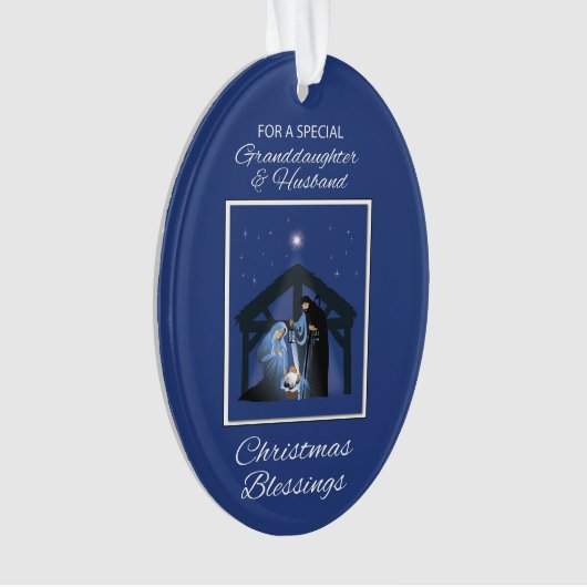 孫娘と夫のクリスマス恵み オーナメント (正面)