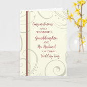 孫娘と夫の日のお祝い カード (黄色い花)