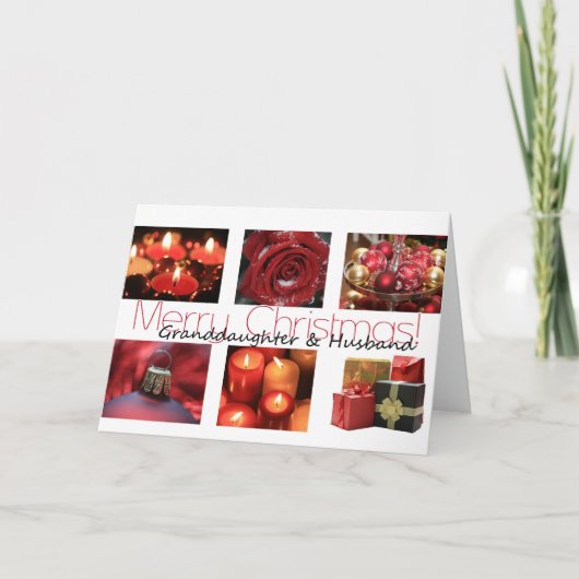 孫娘と夫メリークリスマスカード シーズンカード (正面)