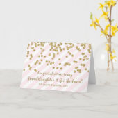 孫娘と夫結婚の祝辞 カード (黄色い花)