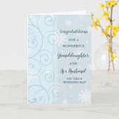 孫娘と夫結婚の祝辞 カード (黄色い花)