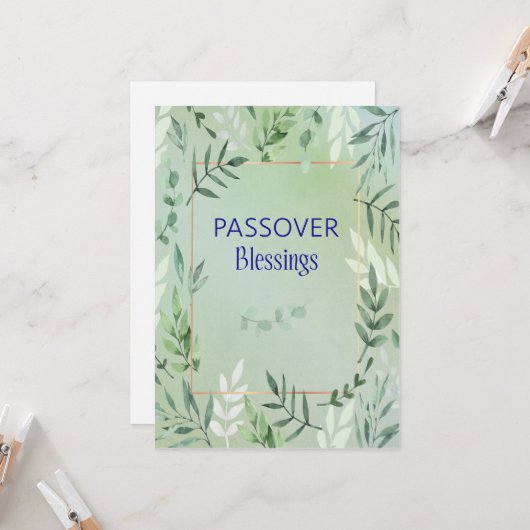 孫娘と子供たちのためのペサハ カード (正面/裏面インサイチュ)