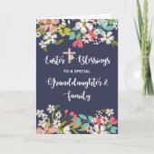 孫娘と家族のイースター恵み カード (正面)