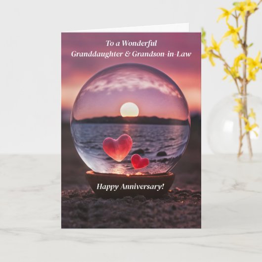 孫娘と法周年孫 カード (黄色い花)