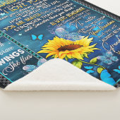 孫娘にヒマワリの贈り物、ベビー贈り物 シェルパブランケット (3/4)