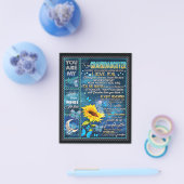 孫娘にヒマワリの贈り物、ベビー贈り物 チラシ (シングル)